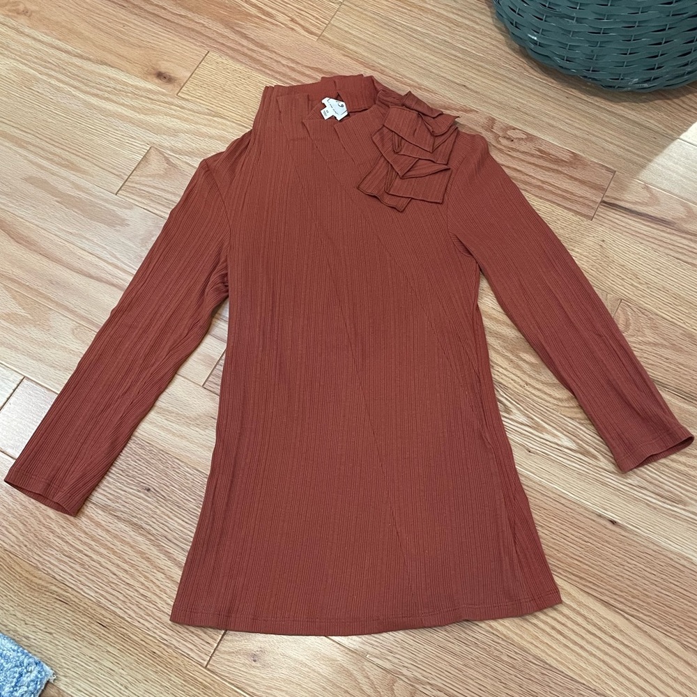 Anthropologie One Sept 1.9 burnt orange blouse small/medium